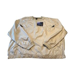 North End Techno Lite Mens 4XL Windshirt Pullover Limestone Grey NEW active golf